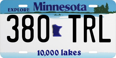 MN license plate 380TRL