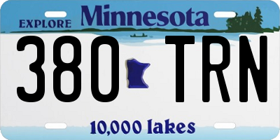 MN license plate 380TRN