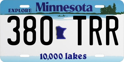 MN license plate 380TRR