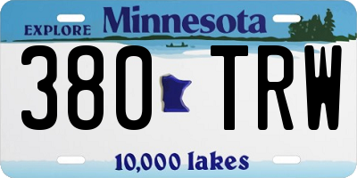MN license plate 380TRW