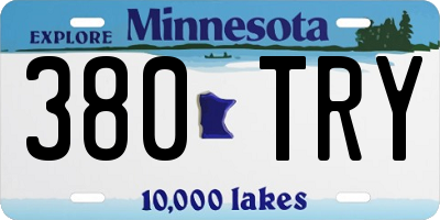 MN license plate 380TRY