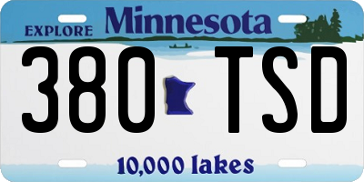 MN license plate 380TSD