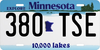 MN license plate 380TSE