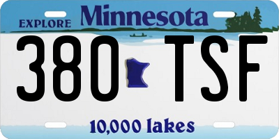 MN license plate 380TSF