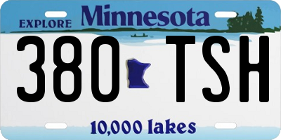 MN license plate 380TSH