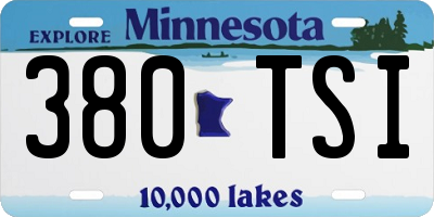 MN license plate 380TSI