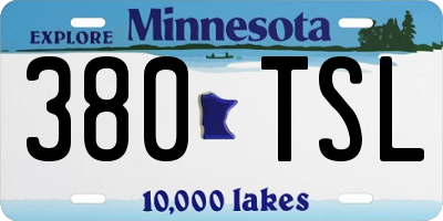 MN license plate 380TSL