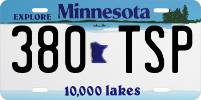 MN license plate 380TSP