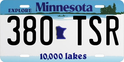 MN license plate 380TSR