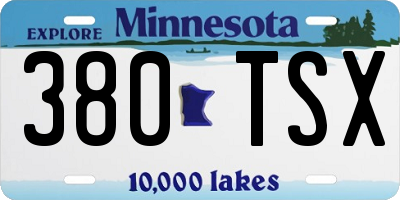 MN license plate 380TSX