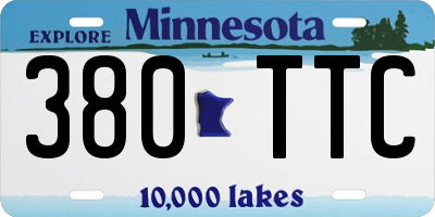 MN license plate 380TTC