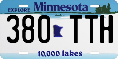 MN license plate 380TTH