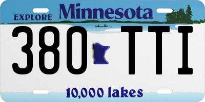 MN license plate 380TTI