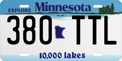 MN license plate 380TTL