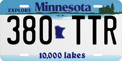 MN license plate 380TTR