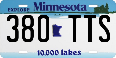 MN license plate 380TTS