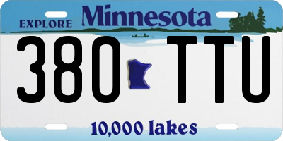 MN license plate 380TTU