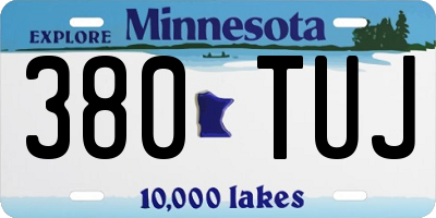 MN license plate 380TUJ