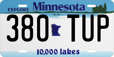 MN license plate 380TUP