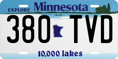 MN license plate 380TVD