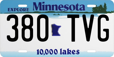 MN license plate 380TVG