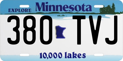 MN license plate 380TVJ