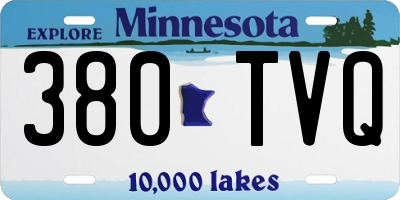 MN license plate 380TVQ