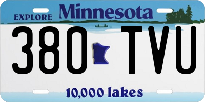 MN license plate 380TVU