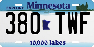 MN license plate 380TWF