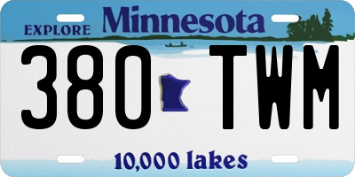 MN license plate 380TWM