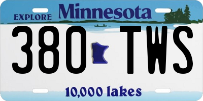 MN license plate 380TWS