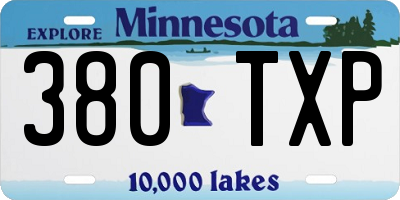 MN license plate 380TXP