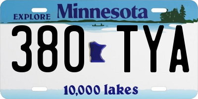 MN license plate 380TYA