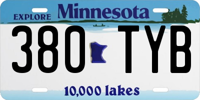 MN license plate 380TYB