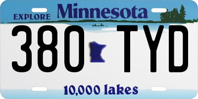 MN license plate 380TYD