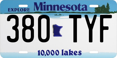 MN license plate 380TYF