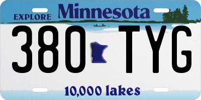 MN license plate 380TYG