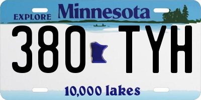 MN license plate 380TYH
