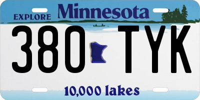 MN license plate 380TYK