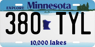 MN license plate 380TYL