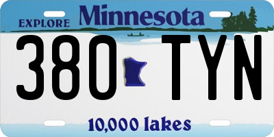 MN license plate 380TYN