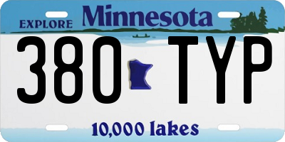 MN license plate 380TYP
