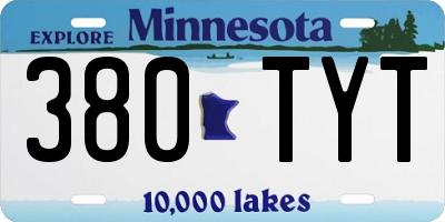 MN license plate 380TYT