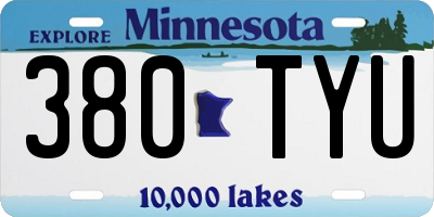 MN license plate 380TYU