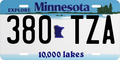 MN license plate 380TZA