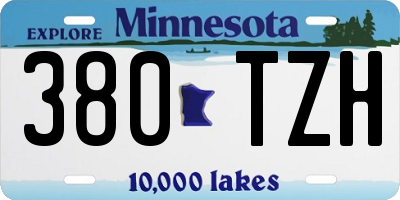 MN license plate 380TZH