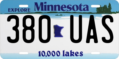MN license plate 380UAS