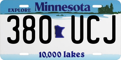 MN license plate 380UCJ
