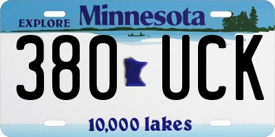 MN license plate 380UCK