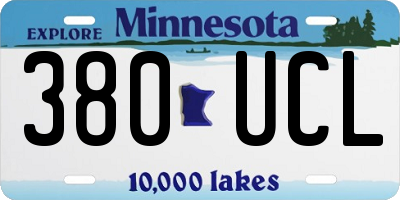 MN license plate 380UCL